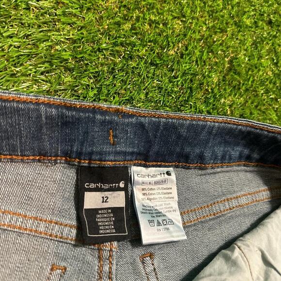 Vintage Carhartt Women's Jeans - Dark Wash - Picture 4 of 6